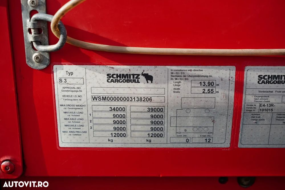 Schmitz Cargobull CORTINĂ / STANDARD / - 26