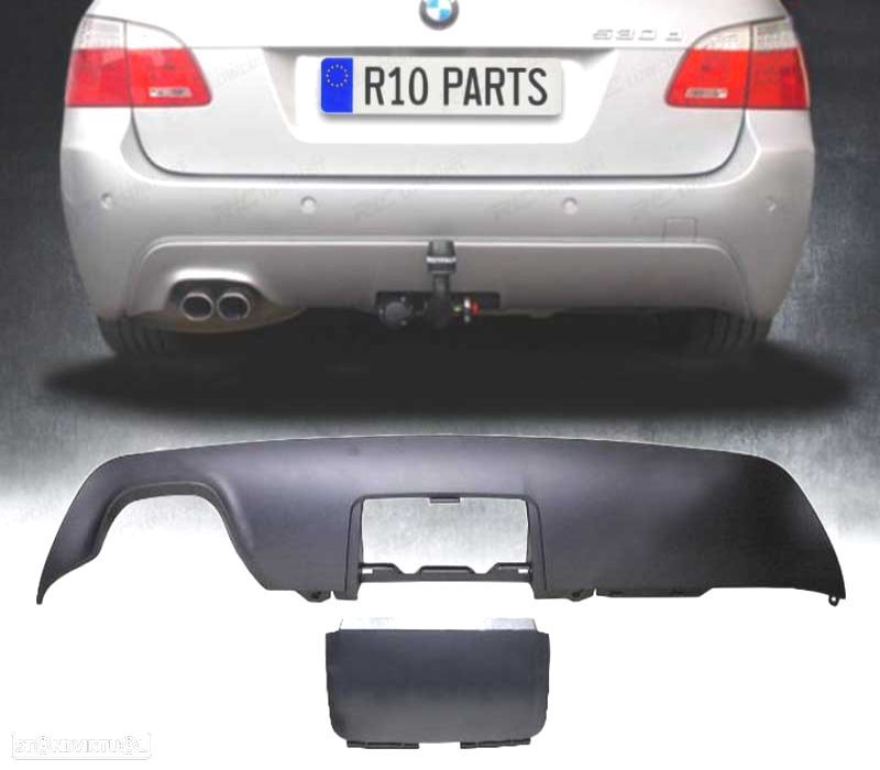 DIFUSOR BMW E60 E61 04-10 LOOK M TECH + TAMPA - 1