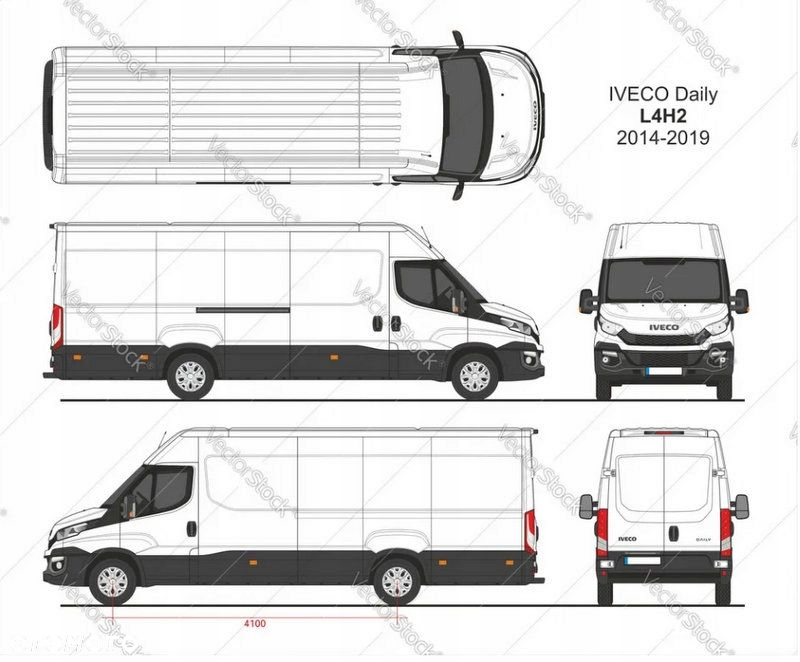 Iveco Daily 6 L4H2 XL Błotnik próg prawy bok prawa strona 14-23r Oryginał - 2