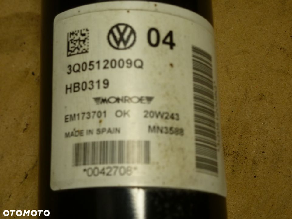 AMORTYZATOR TYŁ  VW PASSAT B8 SUPERB 3Q0512009Q 3Q0512009AT gwa!!! - 2