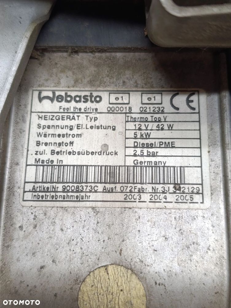 Touran I webasto 2,0TDI 1,9TDI Golf V Caddy III Volkswagen 1K0 815 065L - 2