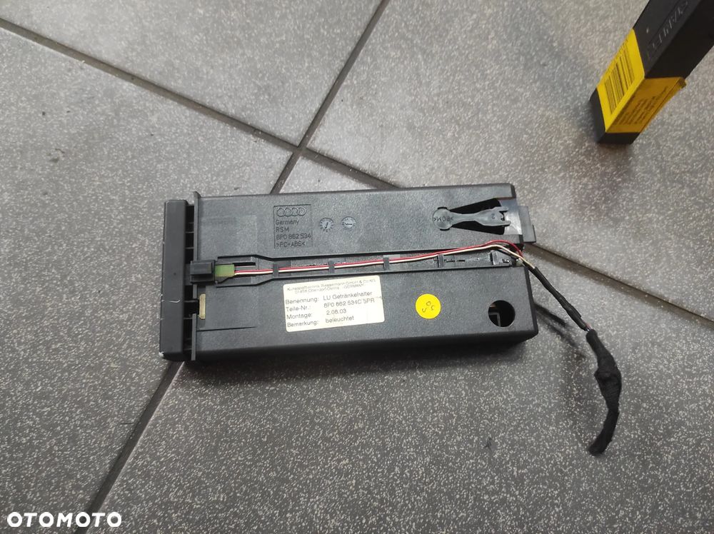 AUDI A3 8P 1 DIN CUP HOLDER UCHWYT NA KUBKI PODŚWIETLANE PAKIET ŚWAITŁO 8P0862534C WYSYŁKA !!!!! - 4
