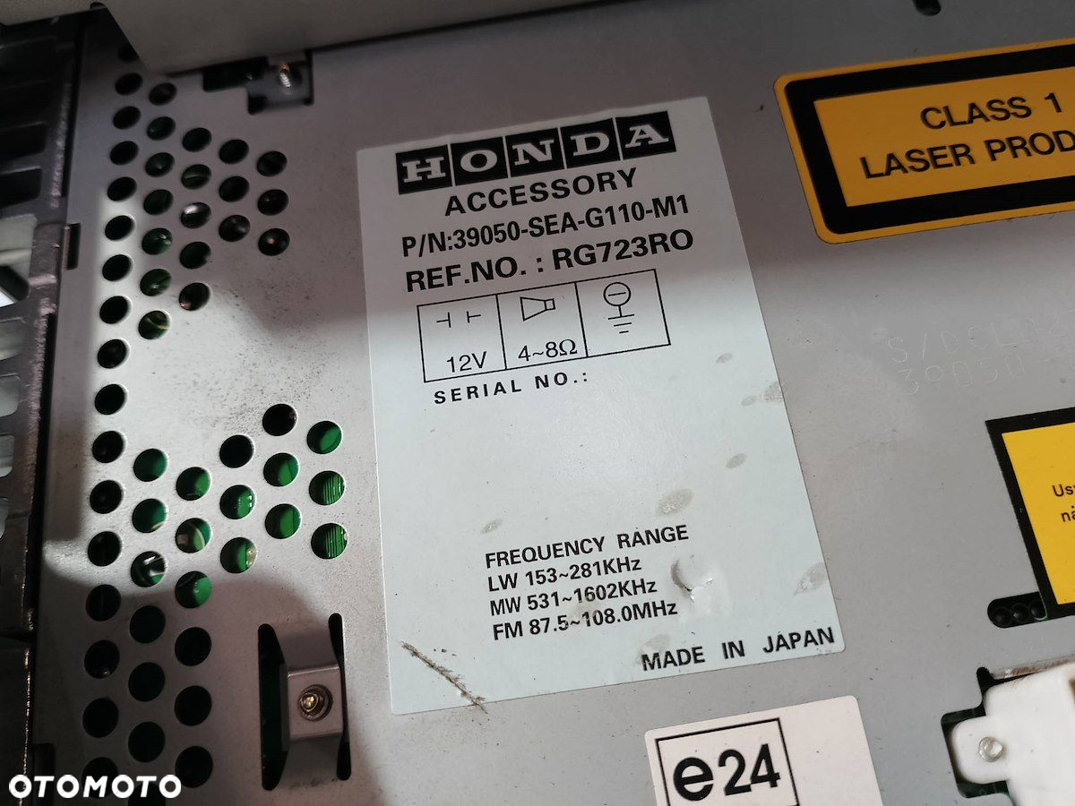 RADIO CD HONDA ACCORD VII 39050-SEA-G110-M1  RG723R0 - 7
