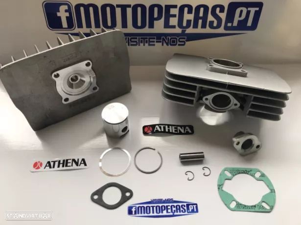 Kit athena sachs 48 cilindro culaça pistão juntas novo p/ motorizadas - 1