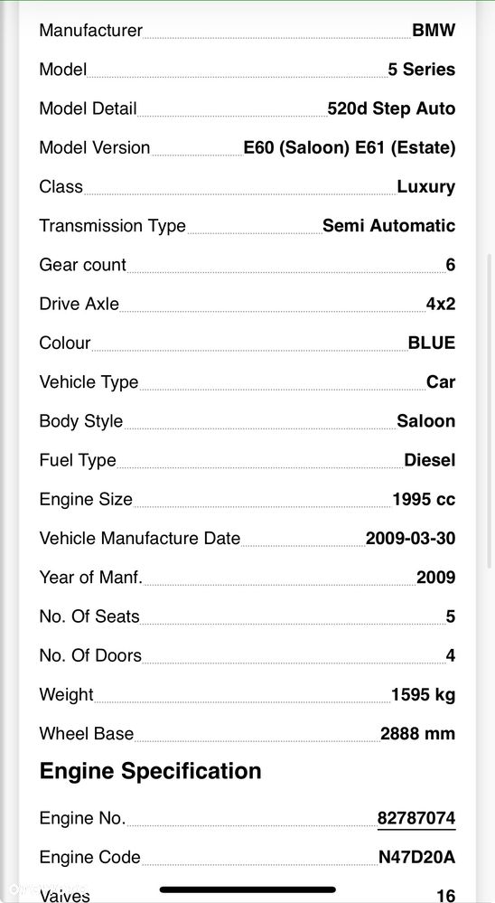 Skrzynia biegów automat 6hp21 BMW e60 e61 2009  ZF 6HP-21 143W2N 7590130 - 6