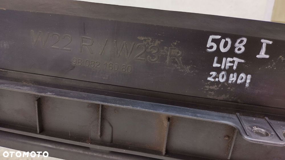 peugeot 508 1 i lift 2.0 hdi wlot powietrza chłodnicy żaluzja 9808216080 - 10