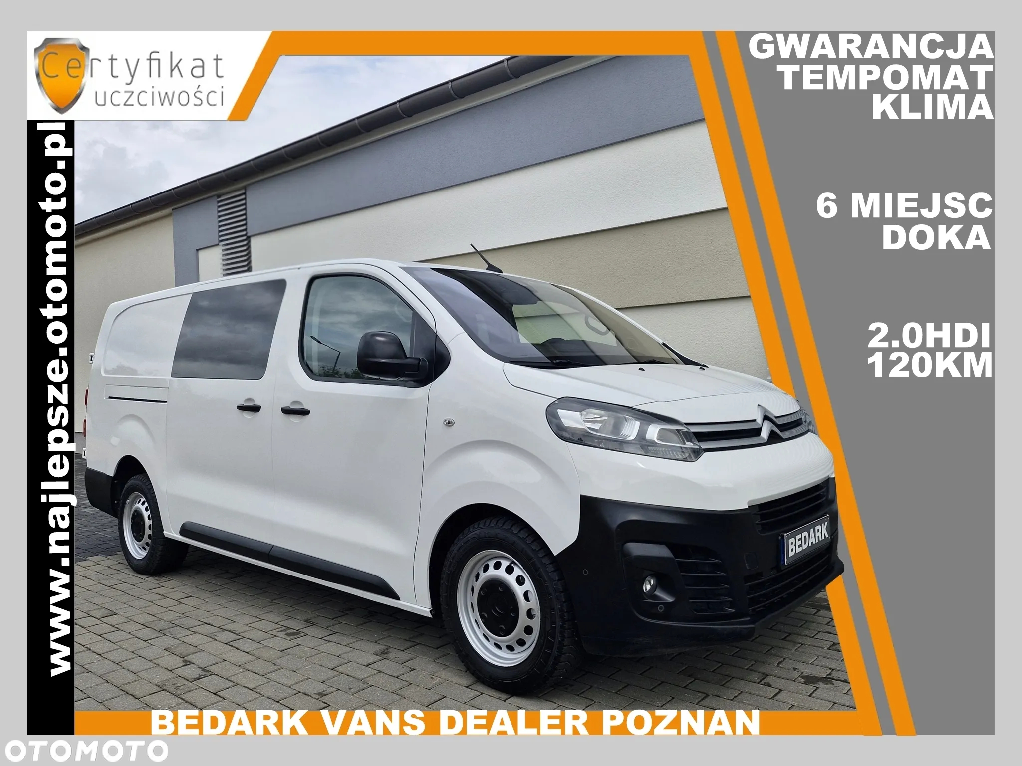Citroën Jumpy, BRYGADÓWKA, 2019 X, 6 miejsc DOKA, klima, tempomat - 2