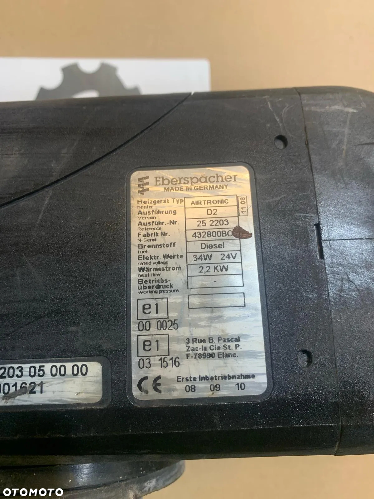 Ogrzewanie postojowe WEBASTO AirTronic D2 IVECO STRALIS EURO 5 504001621 24V EBERSPACHER - 2