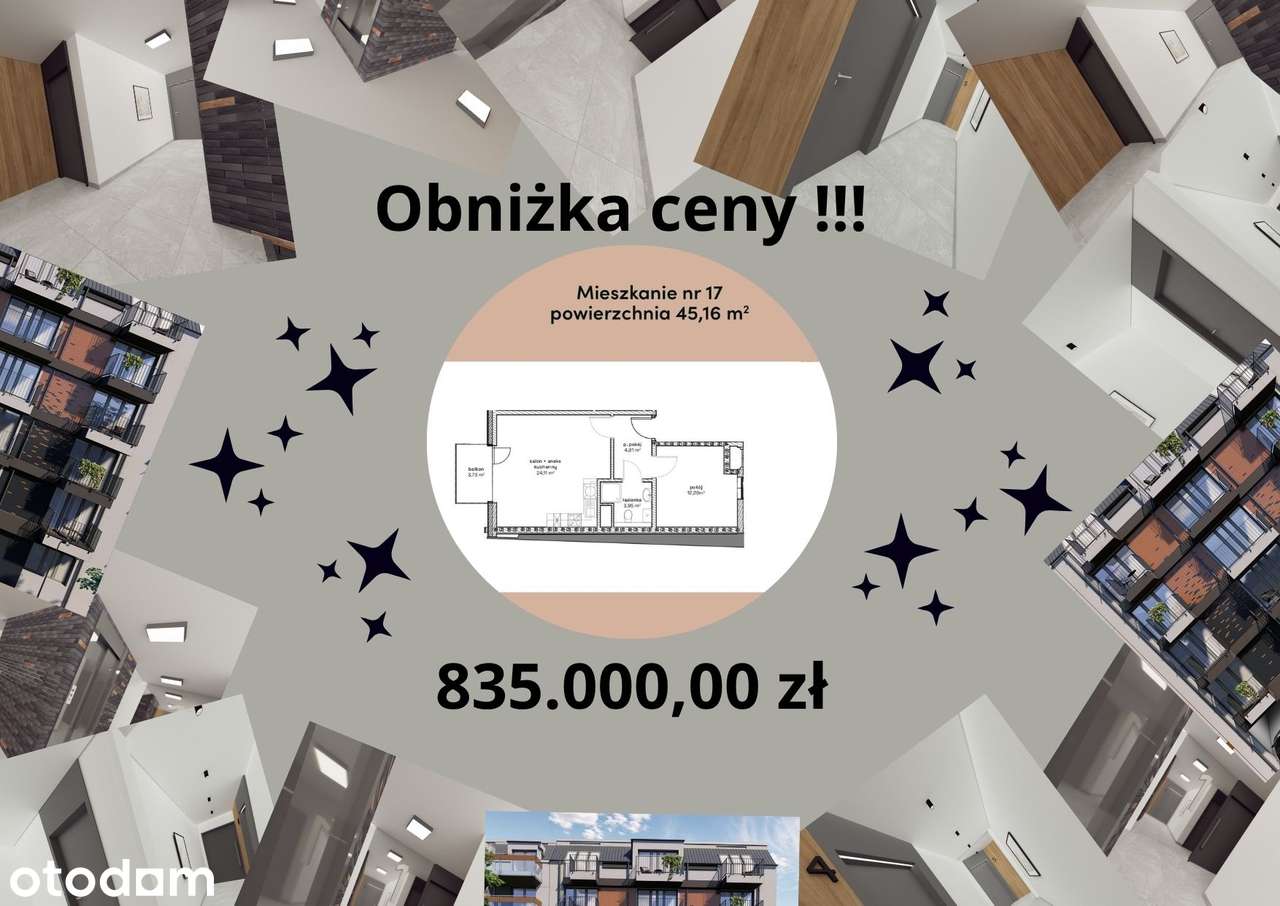 Mieszkanie z widokiem na Kanał Piastowski, 2 pokoje 45,16m²
