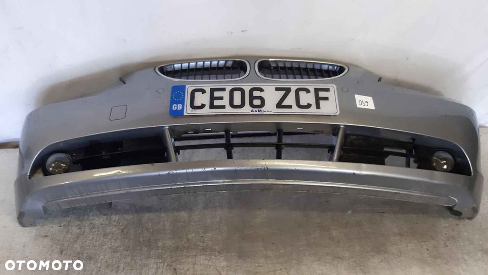 ^ ZDERZAK PRZÓD PRZEDNI BMW E60 E61 SERIA 5 SILBERGRAU SZARY HALOGENY PDC CZUJNIKI SPRYSKIWACZE LAMP XENON - 1