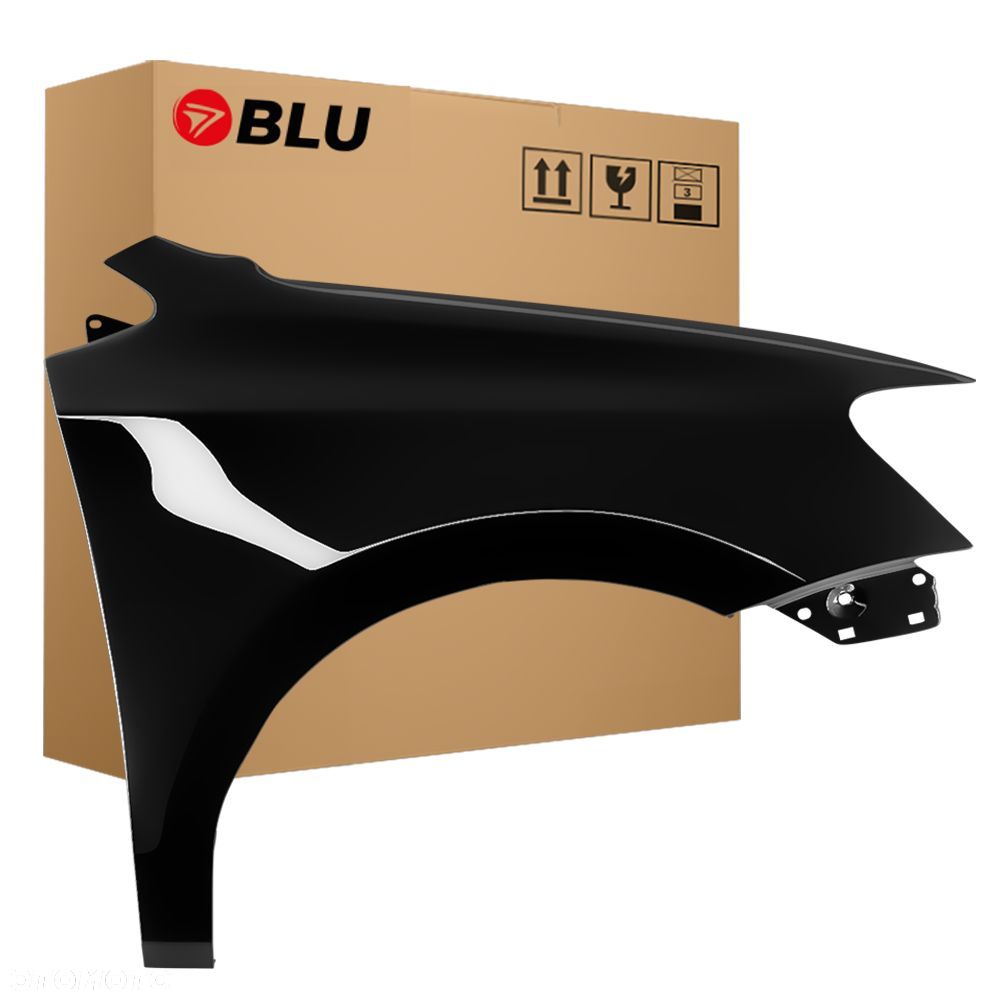 BLU Błotnik VW POLO 6R V 5 L041 LO41 prawy czarny 09-17 przód ocynk Schwarz - 1