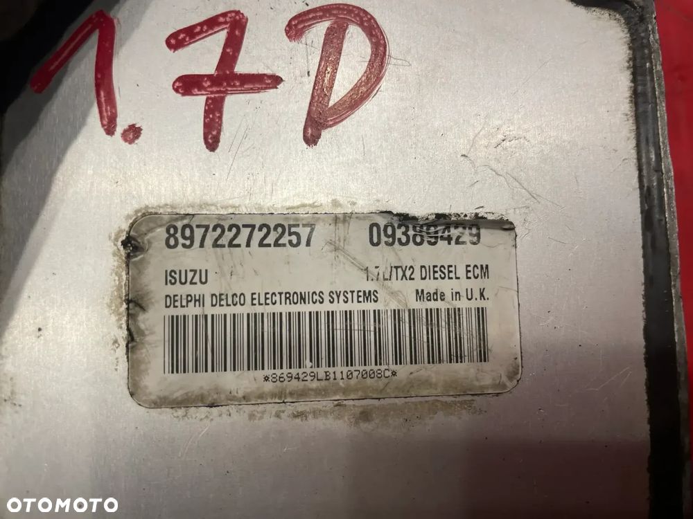 OPEL 1.7D  KOMPUTER STEROWNIK SILNIKA 8972272257 - 3