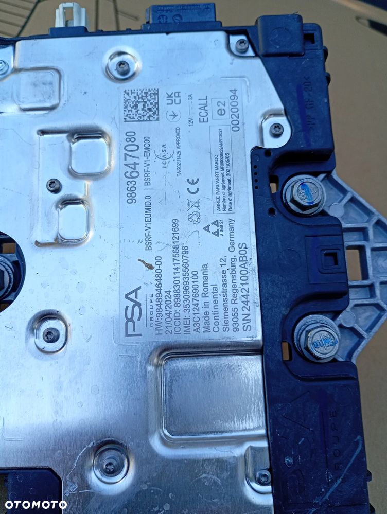 NAWIGACJA NAVI RADIO FABRYCZNA ORYGINAŁ 9837721380 9863647080 PEUGEOT 208 II 24R - 10