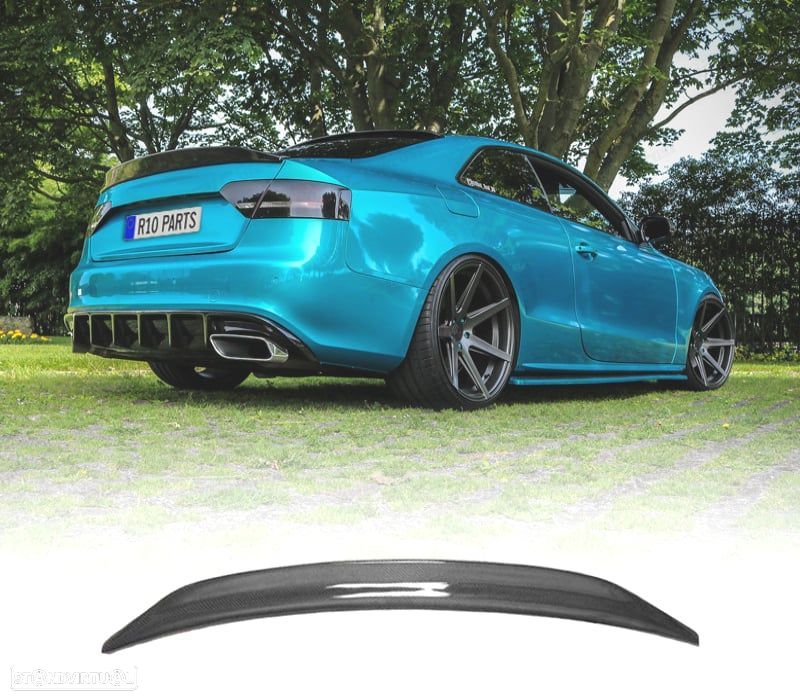 AILERON SPOILER AUDI A5 COUPE 07-16 LOOK RS5 CARBONO - 1