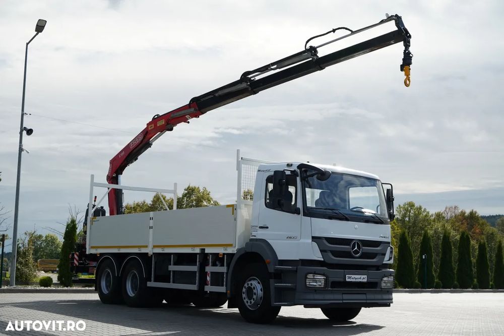 Mercedes-Benz / AXOR 2633 / 6X4 / LIVRARE - 6,55 M / PODEA REZISTENTĂ / FASSI F155 HDS / EXTENSIE: 10 M / CAPACITATE DE ÎNCĂRCARE MAXIMĂ 6.000 KG / MANUALĂ / RADIOCOMANDĂ / - 7