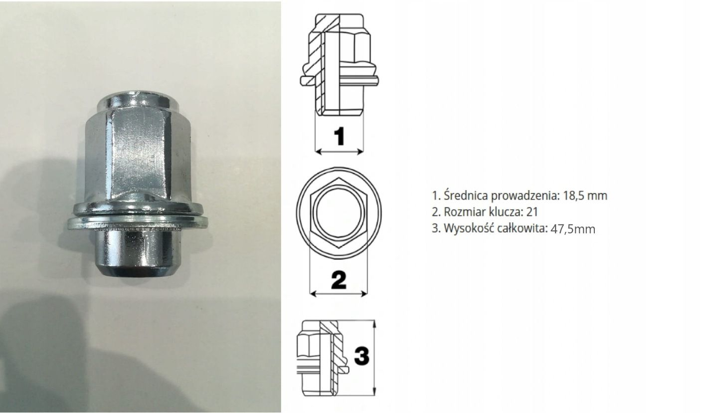 TOYOTA LAND CRUISER NAKRĘTKI FELG ALUMINIOWYCH M12x1.5 KOMPLET 24 SZTUKI NOWE - 7