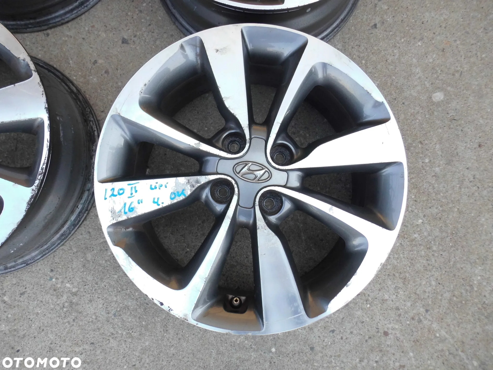 FELGI ALUMINIOWE Z CZUJNIKIAMI CIŚNIENIA 52910-C8100 HYUNDAI I20 II 16 CALI ORYGINAŁ - 8