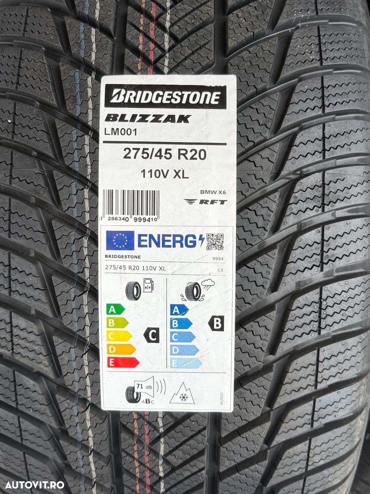 Vând 4 anvelope 275/45/20 bridgestone de iarnă runflat BMW noi - 2