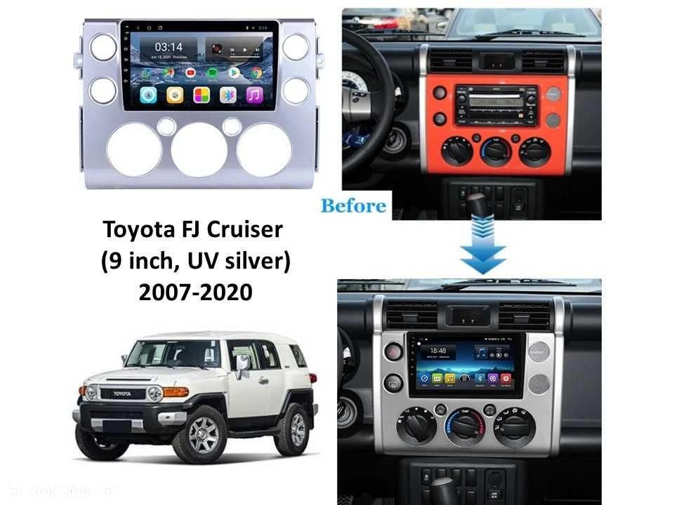 Radio samochodowe Android Toyota FJ Cruiser (9", UV silver) 2007.-2020 - 4