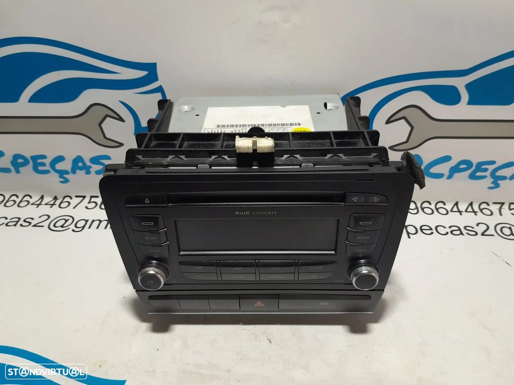 Radio Com Painel Gaveta Audi A3 8P Concert 8P0035186P - 5