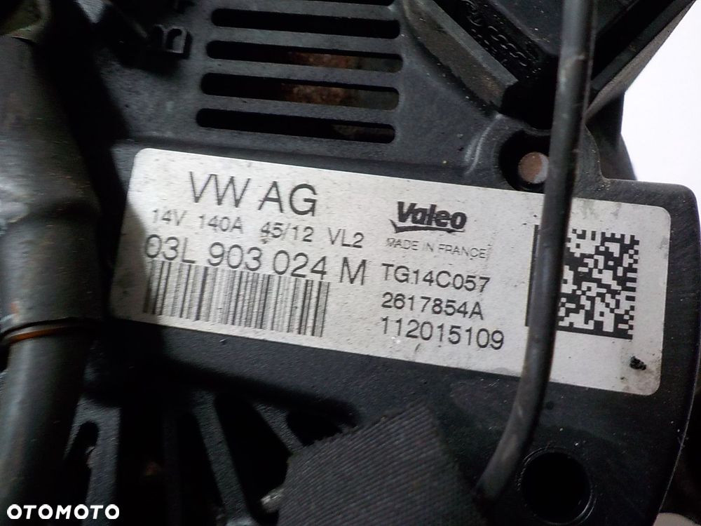 VOLKSWAGEN PASSAT B7 1.6 TDI ALTERNATOR 03L903024M - 3
