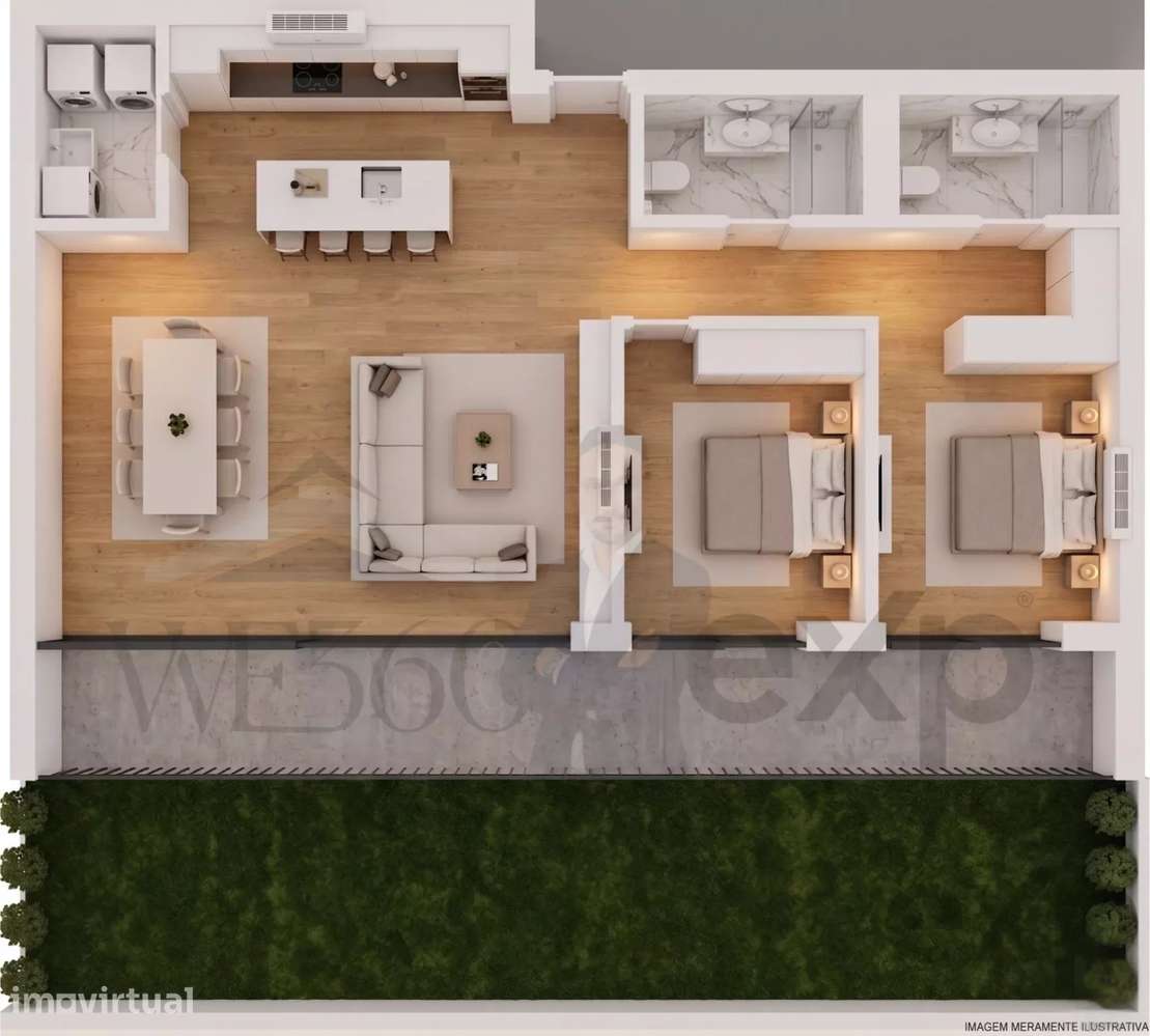 Apartamento T2 com Logradouro Privativo e Piscina - Grande imagem: 2/10