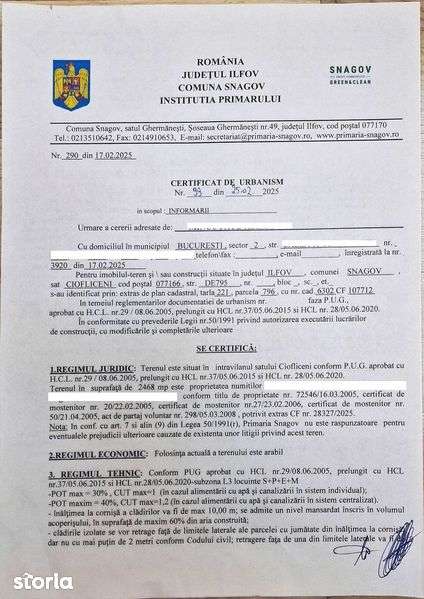 Intravilan vedere la lacul Snagov zona de vile noi - Imagine principală: 3/8