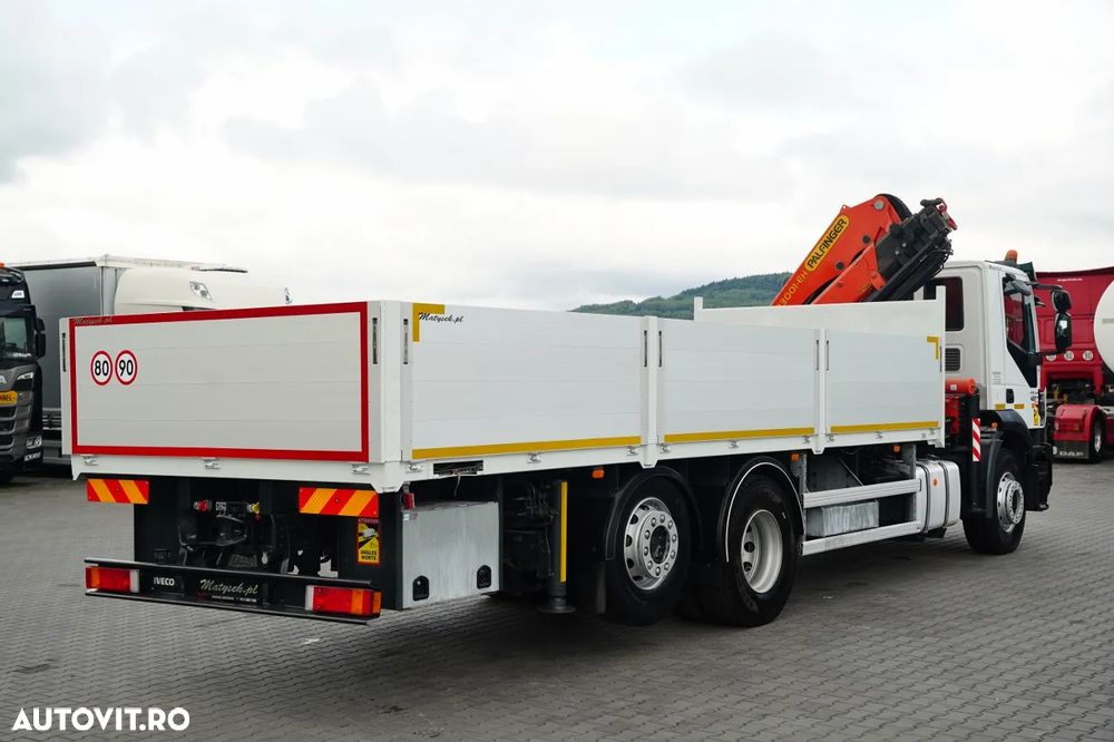Iveco STRALIS 420 / 6x2 / LIVRARE - 7,1 M / PALFINGER PK- 23001- EH E- 17 M / MAX. CAPACITATE DE RIDICARE 5.600 KG / PUNȚĂ DE RIDICARE ȘI DIRECȚIE / EURO 6 - 12