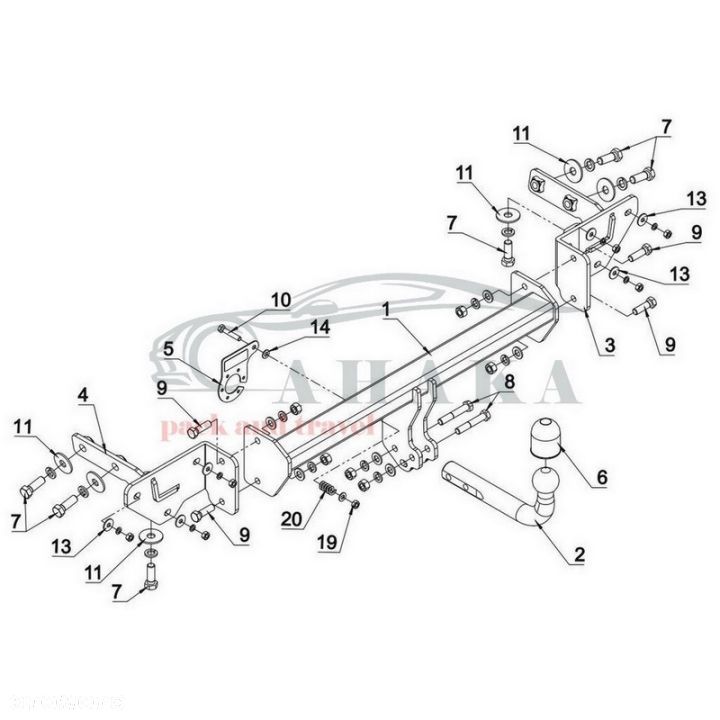 Hak Holowniczy Odkręcany Do Jeep Compass Od 2017 - 2