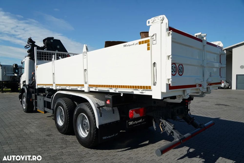 Scania P 410 / 6x4 / BASCULĂ - 6 M + HIAB XS 211 HDS / RADIOCOMANDĂ / EURO 6 / ROTARE / GRABĂ - 11