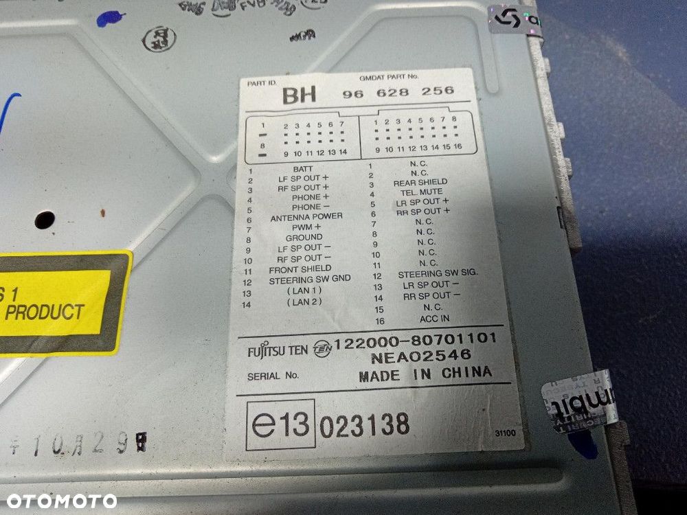 CHEVROLET AVEO II T250 RADIO CD FABRYCZNE OEM 96628256 - 5