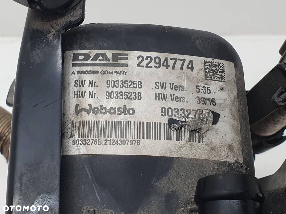 WEBASTO OGRZEWANIE POSTOJEOWE THERMO TOP 38 2294774 DAF XF 106 - 2