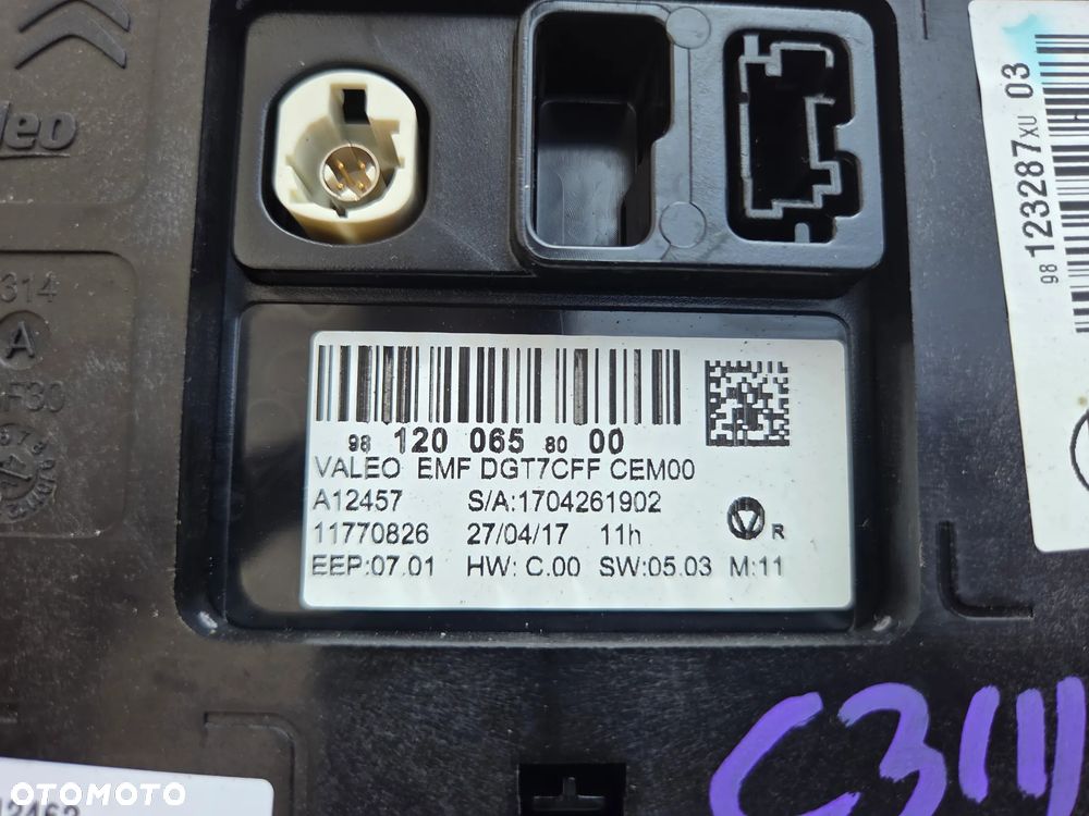 Radio nawigacja wyświetlacz Citroen C3 III 9812006580  9822730180 - 4