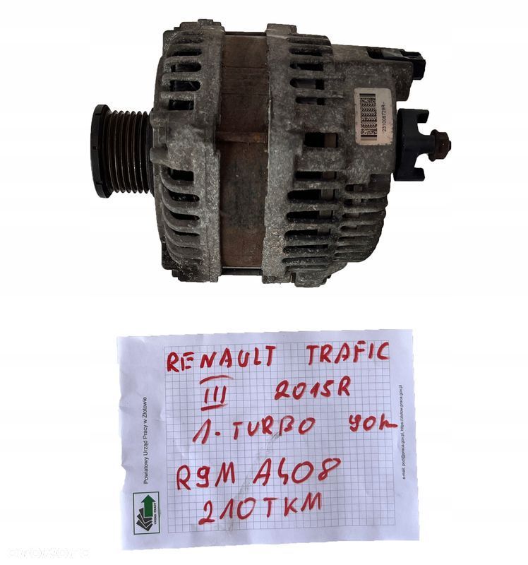 RENAULT TRAFIC III 1.6 dCi ALERNATOR MITSUBISHI 231006729R - 1