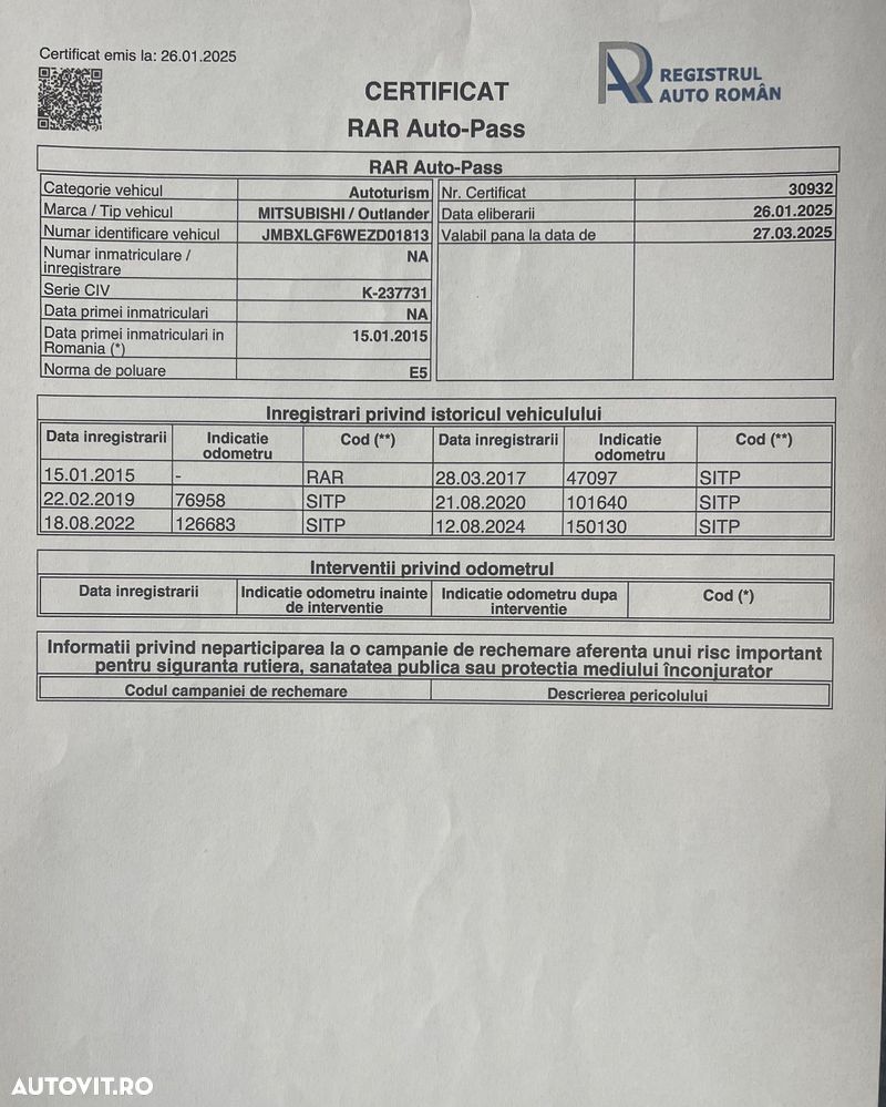 Mitsubishi Outlander 2.2 Litre DI-D AWD Instyle Aut. - 2