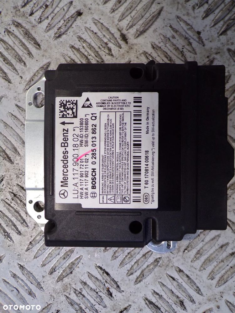 MODUŁ SENSOR PODUSZEK POWIETRZNYCH AIRBAG MERCEDES CLA A117 A1179001802 - 1