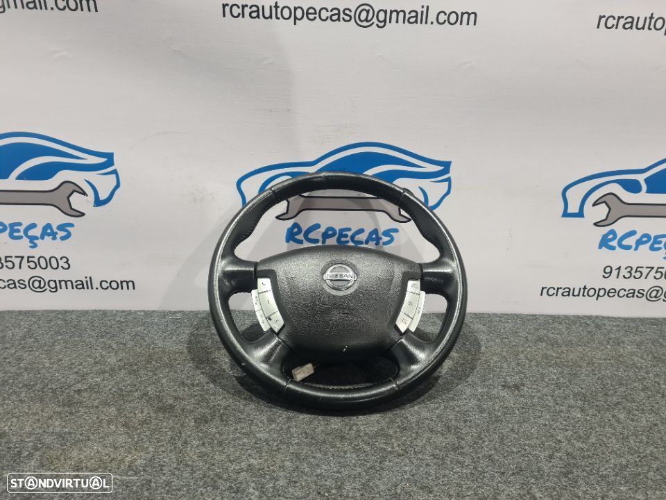 VOLANTE GUIADOR COMPLETO NISSAN PRIMERA III 3 MK3 P12 PELE AIRBAG COMANDOS MULTIFUNÇÕES - 2