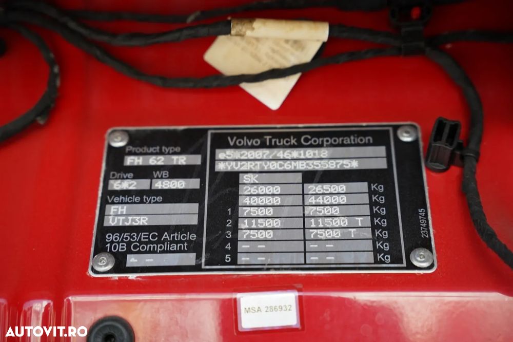 Volvo FH 460 / FIRANKA 7,4 M / I-SAVE / I-PARK COOL / OŚ PODNOSZONA / SKRĘTNA /  / PLANDEKA ZBROJONA - 39