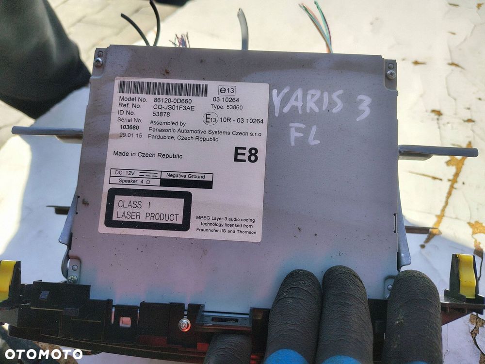 RADIO 86120-0D660 TOYOTA YARIS 3 III FL LIFT - 8