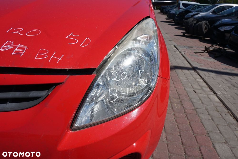 MASKA ZDERZAK BŁOTNIKI LAMPY I20 I BH  HYUNDAI 2008-2012 CZERWONY PRZÓD KOMPLETNY - 18