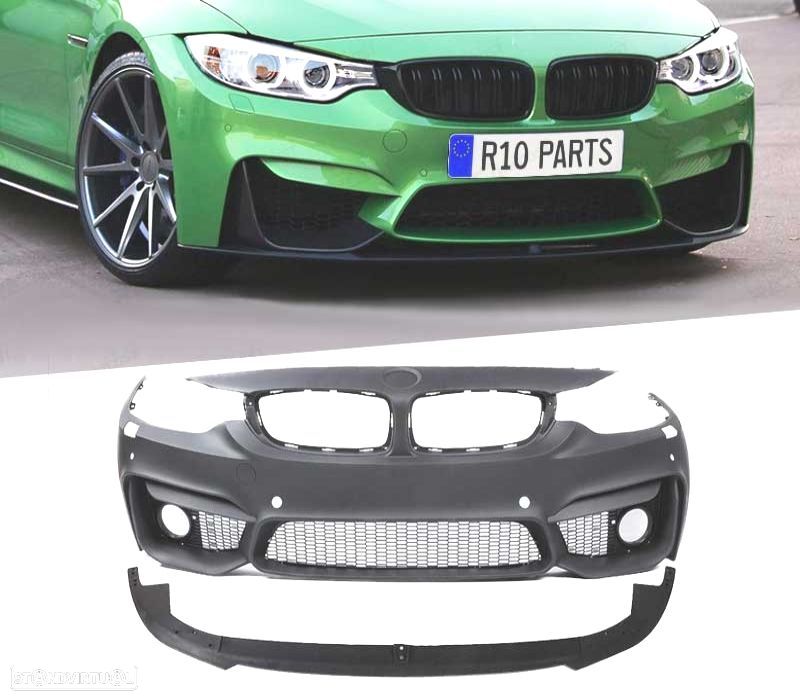 PARA-CHOQUES FRONTAL BMW F32 F33 F36 13-18 LOOK M4 SRA PDC NEVOEIRO + SPOILER LIP - 1