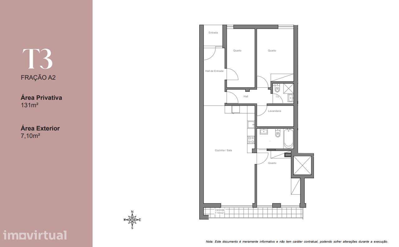 Apartamento T3 em Seroa (Paços de Ferreira) - Grande imagem: 2/5