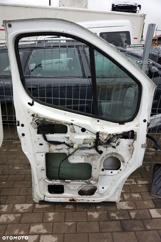 DRZWI PRZEDNIE LEWE TRAFIC II  VIVARO PRIMASTAR BIAŁY RENAULT 2001-2014 - 7