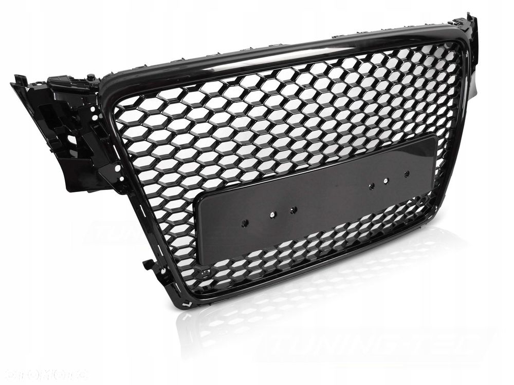 Atrapa Grill Kratka Tuning Black Glossy Plaster miodu Audi A4 B8 8k 2007-11 - 3