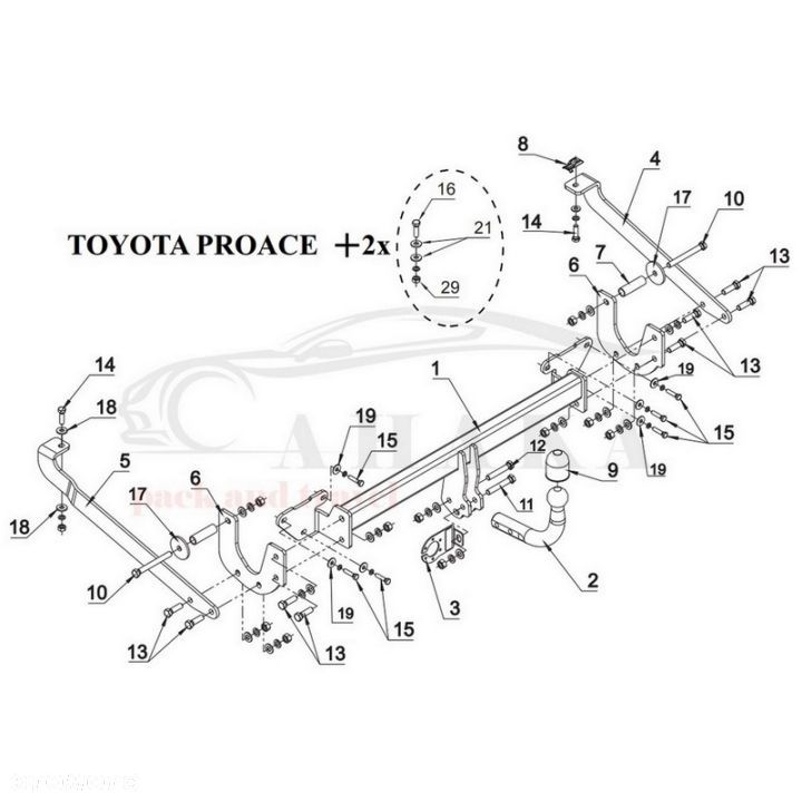 Hak Holowniczy Odkręcany Do Citroen Jumpy Ii Furgon, Bus 2007-2015 - 4