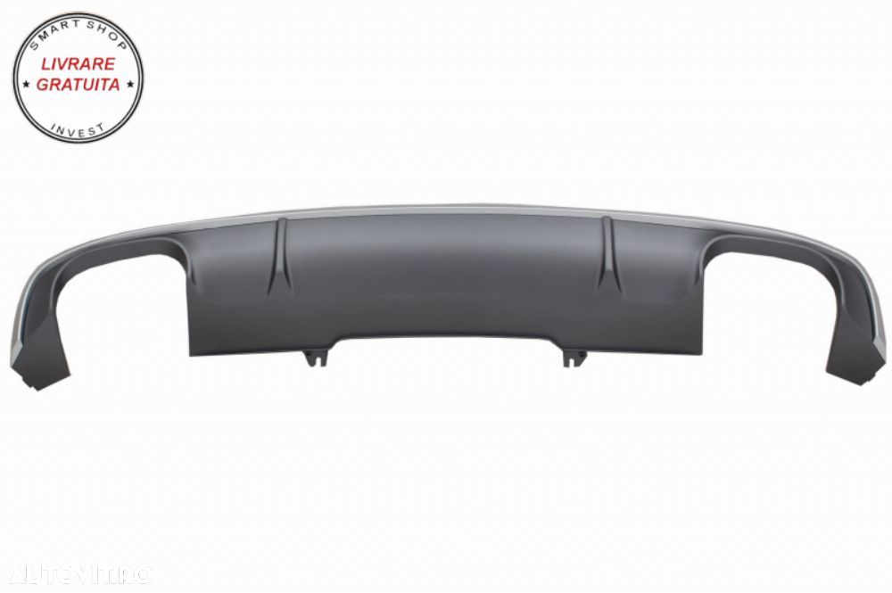 Difuzor Bara Spate cu Ornamente Evacuare Audi A4 B9 8W S-line (2016-2018) Sedan Av- livrare gratuita - 2