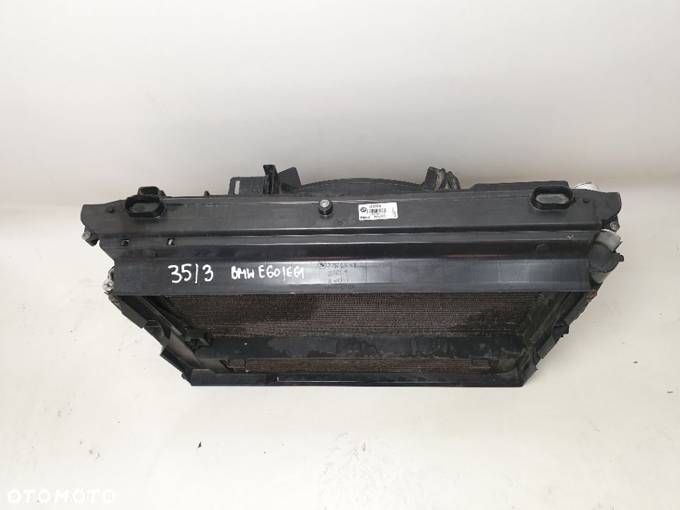 BMW E60 E61 LCI LIFT 2.0D 3.0D KOMPLET CHŁODNIC WENTYLATOR - 4