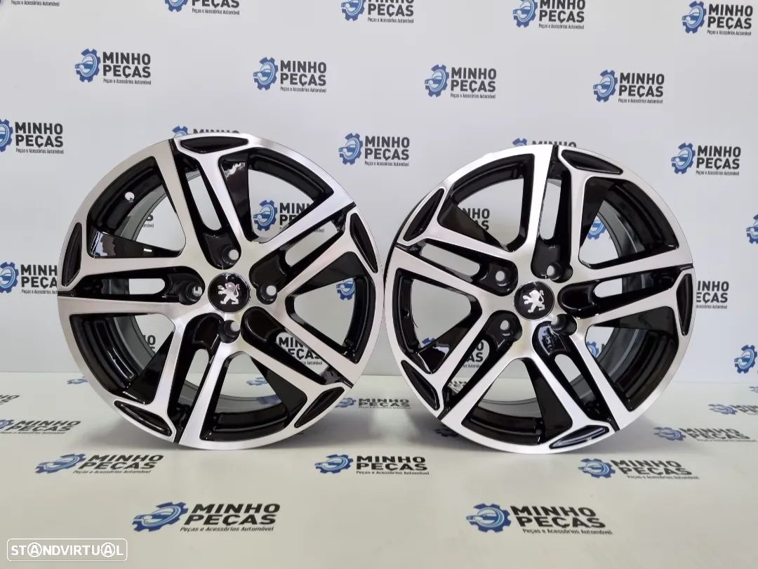 Jantes Peugeot 308 em 16 (4x108) Preto Polido - 1