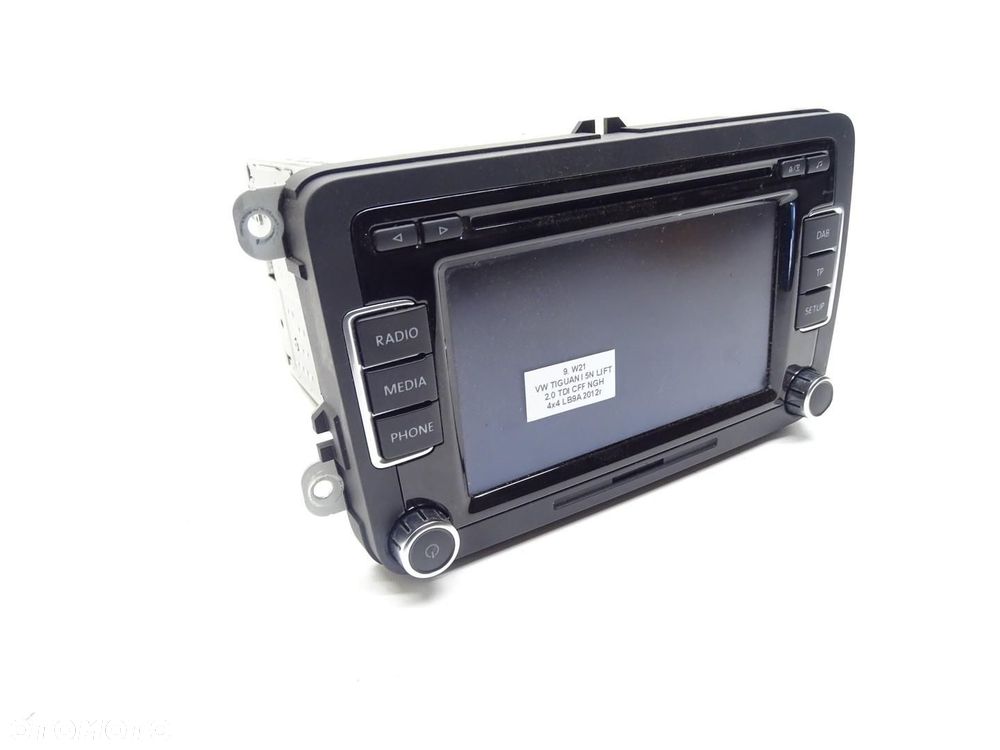 RADIO RADIOODTWARZACZ CD NAVI NAWIGACJA 3C8035195G VW TIGUAN I 5N LIFT - 3