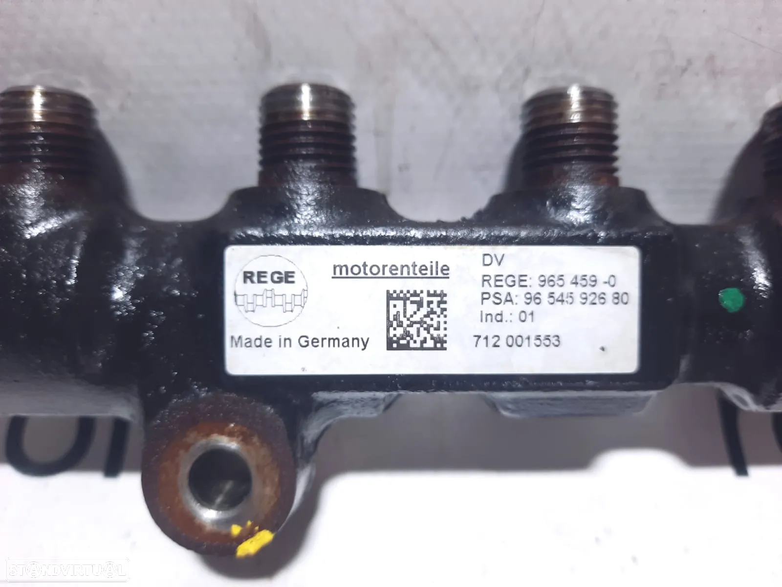 REGUA INJETOR INJETORES PEUGEOT 206 1.6 HDI 16V 109CV 9HZ 9654592680 207 307 407 3007 3008 CITROEN C5 C3 C4 PICASSO GRAND PICASSO INJECTOR INJECTORES - 5